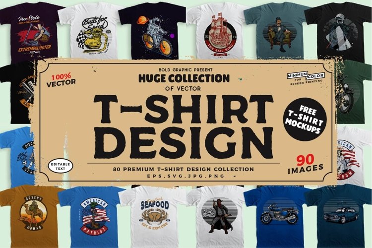 huge bundle of vector t-shirt designs! example image 1
