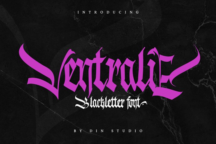 Ventralie -Blackletter Font example image 1