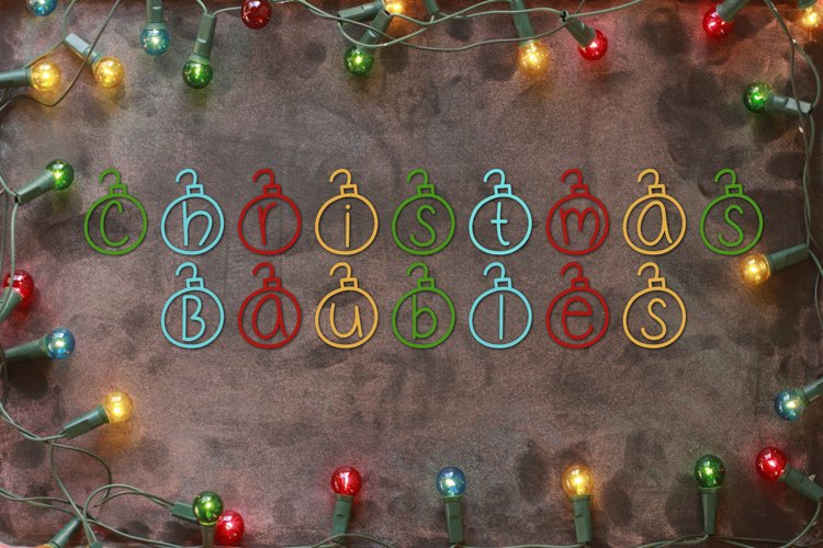 Christmas Baubles - A Christmas Decor Font example image 1