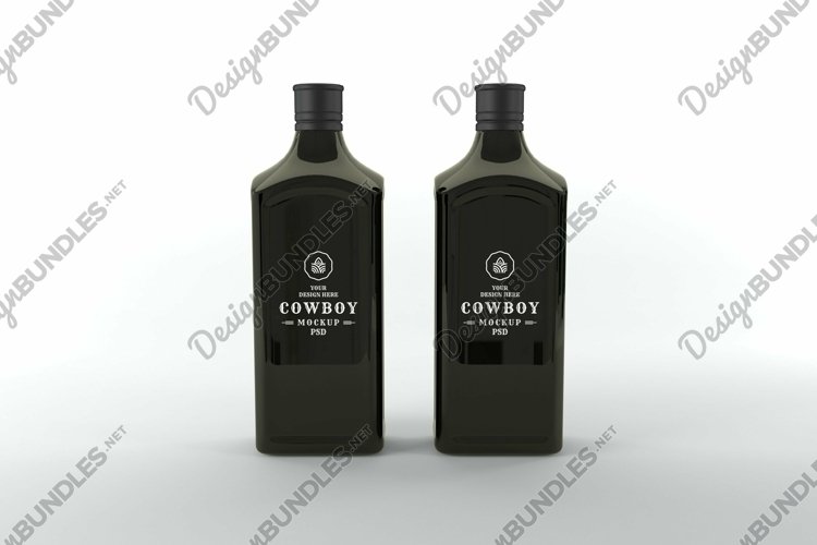 Cowboy Two Bottle Mockup