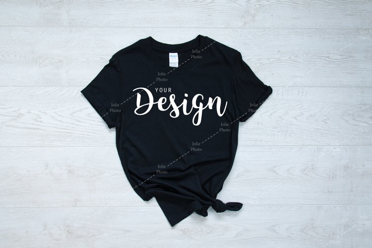 Black Tshirt Mockup Image 11