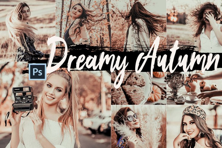 5 Dreamy Autumn Photoshop Actions, ACR and LUT presets example image 1