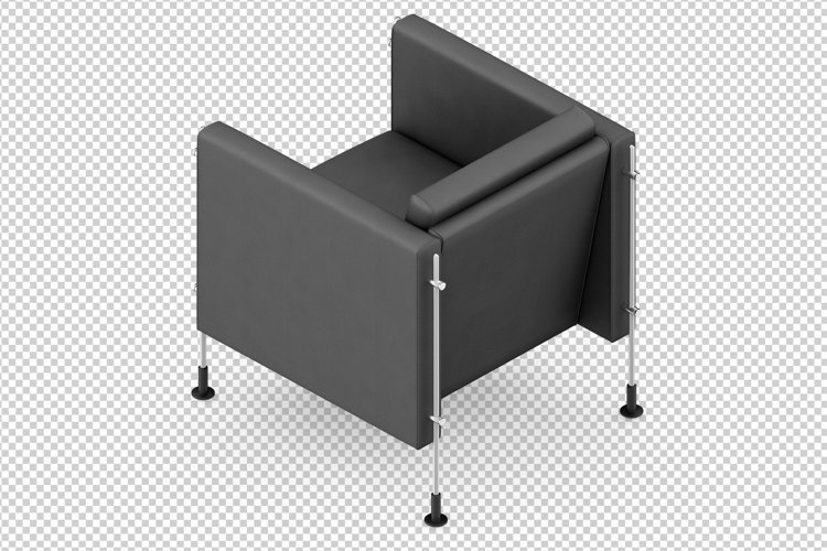 Isometric Arm Chair 3D isolated render example image 1