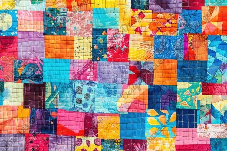 Colorful Patchwork Background Wallpaper