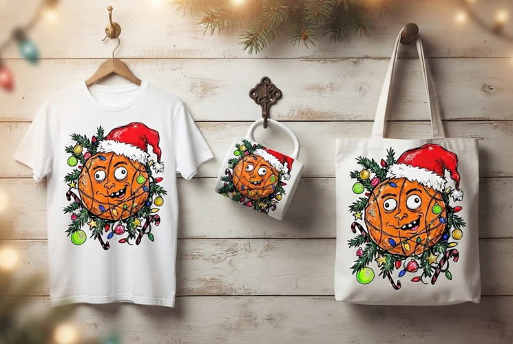 Extremely Goofy Christmas Basketball Design