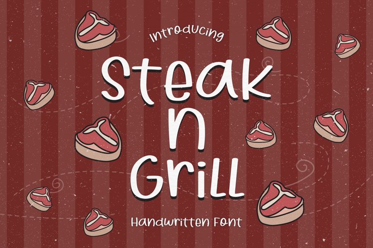 Steak N Grill - A Bouncy Handwritten Font example image 1