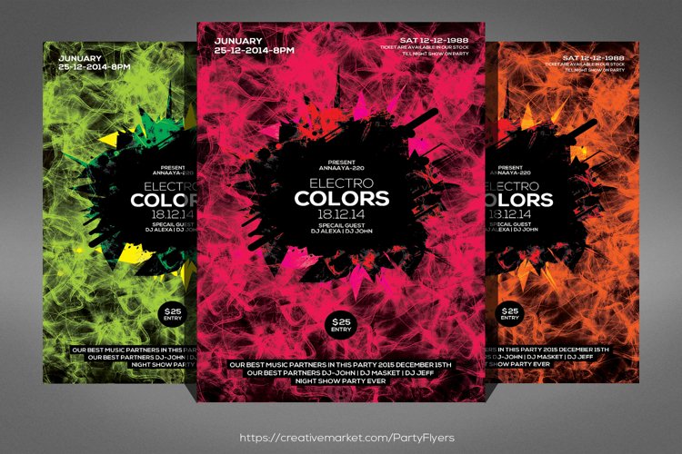 Smoke Electro Colors Flyer example image 1