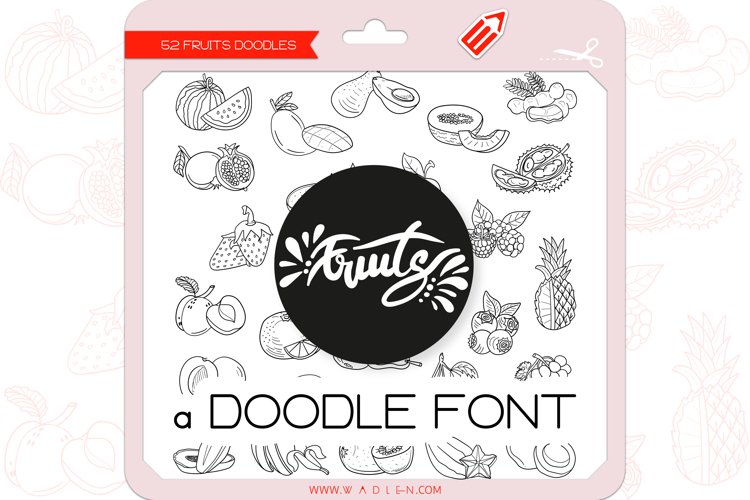 Fruits Doodles - Dingbats Font example image 1