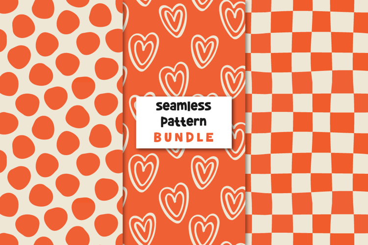 Love Pattern Valentines Digital Papers Hearts Background.