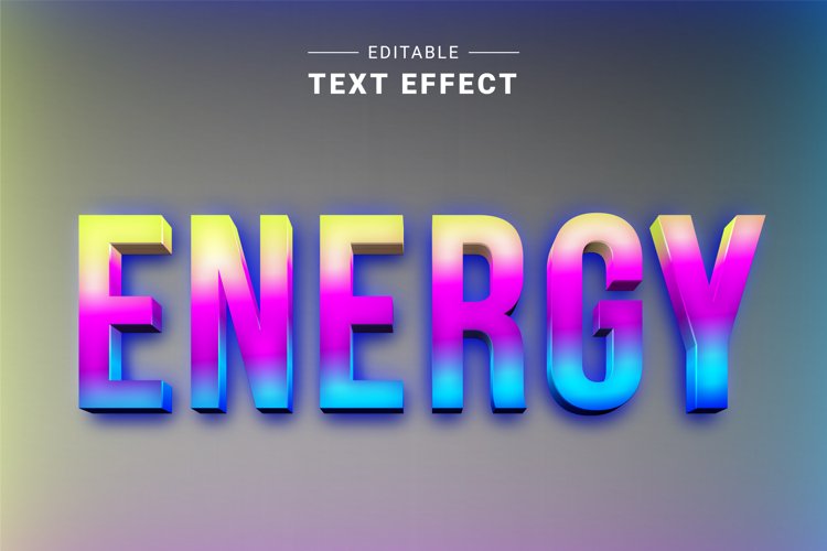 Editable Text Effect for Illustrator. Vector Graphic styles