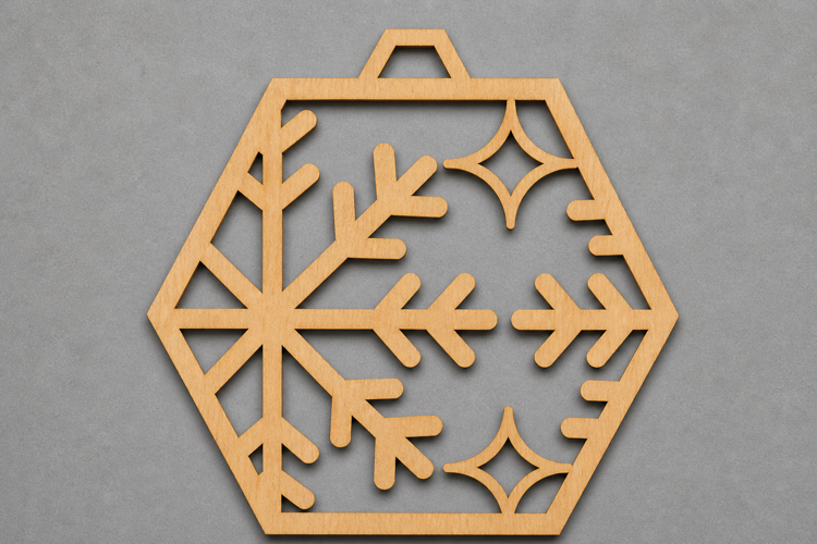 Snowflake Wooden Christmas Ornament