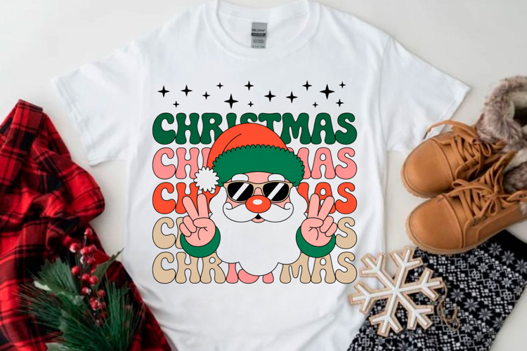 Christmas Retro Quote Png Design