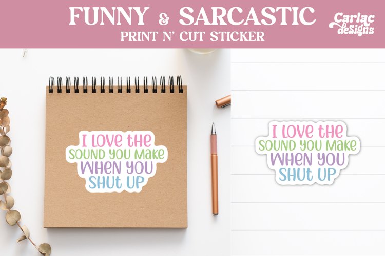 Sarcastic Funny Stickers, When you Shut up