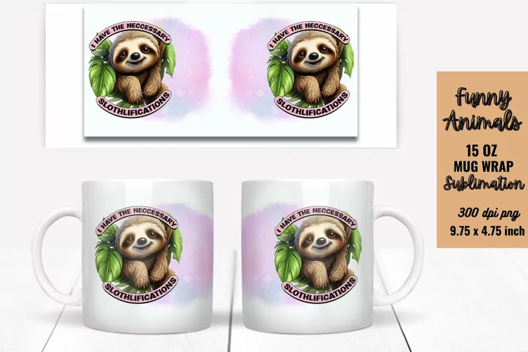 Funny Animals Mug Wrap Sublimation, Mug Wrap PNG