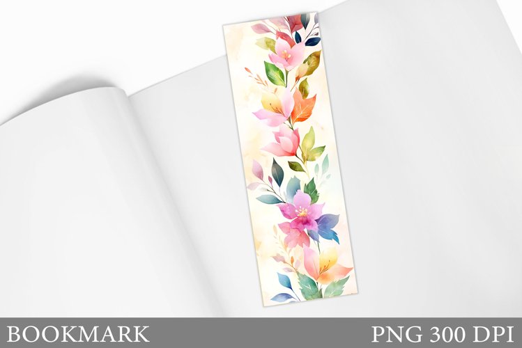 Floral Bookmark Design. Flowers Bookmark Sublimation example image 1