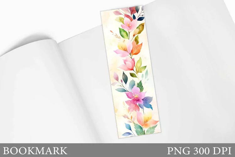 Floral Bookmark Design. Flowers Bookmark Sublimation