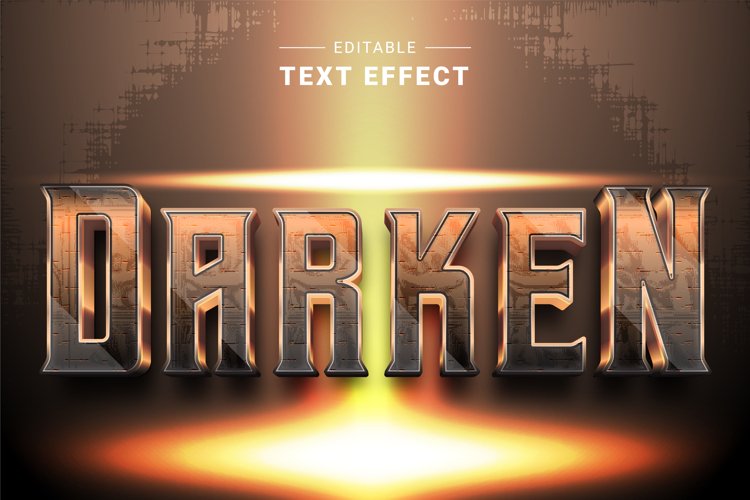 Editable Text Effect for Illustrator. Vector Graphic styles example image 1