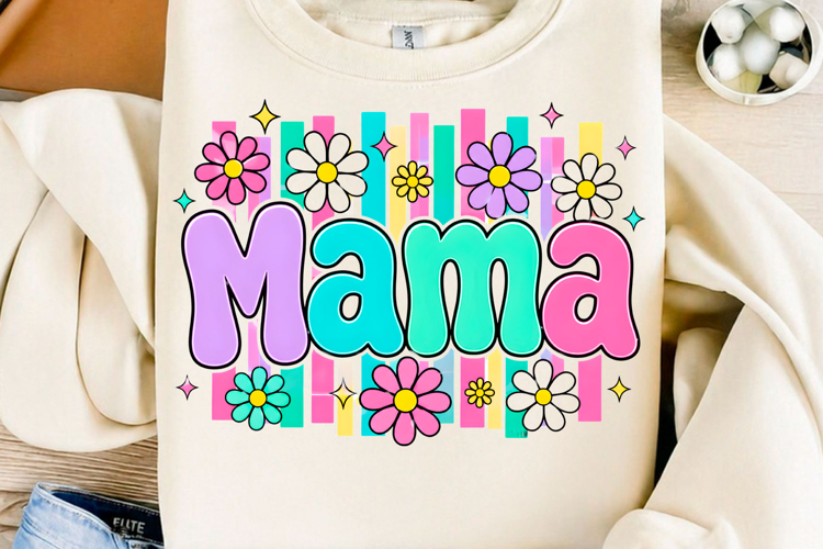 Retro Mama PNG T Shirt