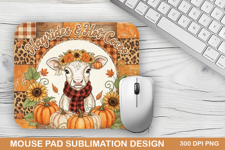 Halloween cow Mouse Pad Sublimation - Halloween Design