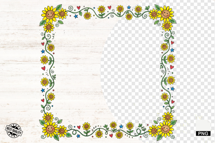 Sunflower Border Clipart Image 8