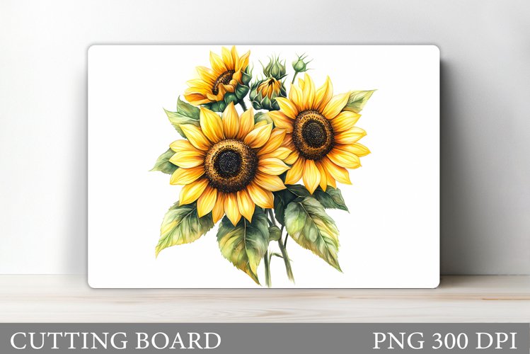 Sunflowers Cutting Board. Floral Cutting Board Design