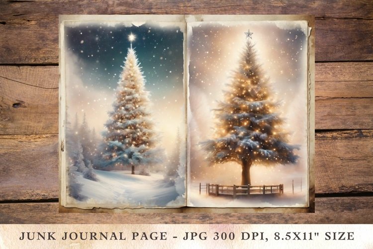 Printable Junk Journal Pages christmas 8 example image 1