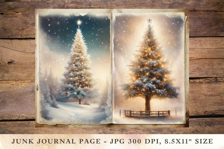 Printable Junk Journal Pages christmas 8