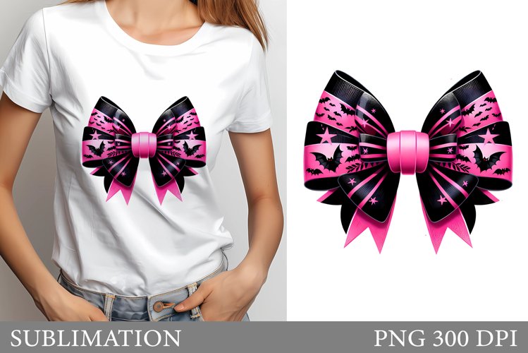 Halloween Bow Sublimation. Halloween Bow T-Shirt Design