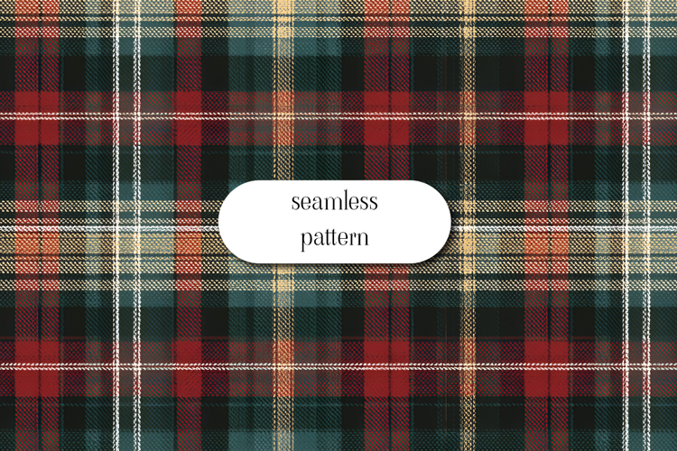 Red Green Blue Tartan Plaid Seamless Christmas Pattern