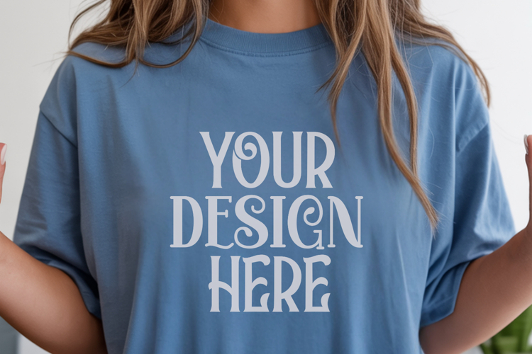 Blue Jean Comfort Colors 1717 Christmas Mockup, CC 1717