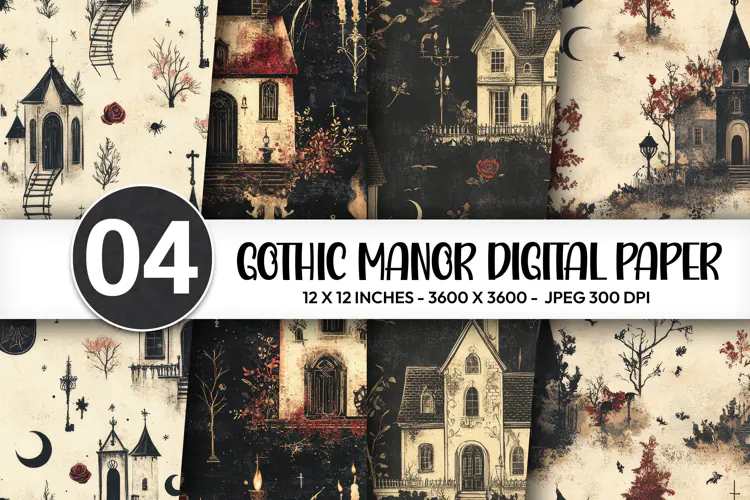 Gothic Manor Digital Paper