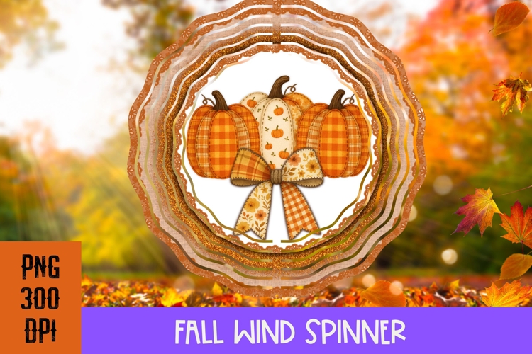 Fall Pumpkin Wind Spinner PNG for sublimation, Autumn PNG