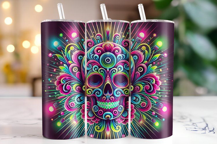 Skull Tumbler Wrap | Sublimation