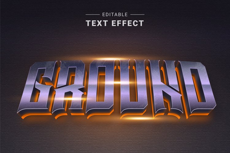 Editable Text Effect for Illustrator. Vector Graphic styles example image 1
