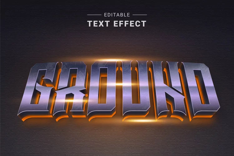 Editable Text Effect for Illustrator. Vector Graphic styles