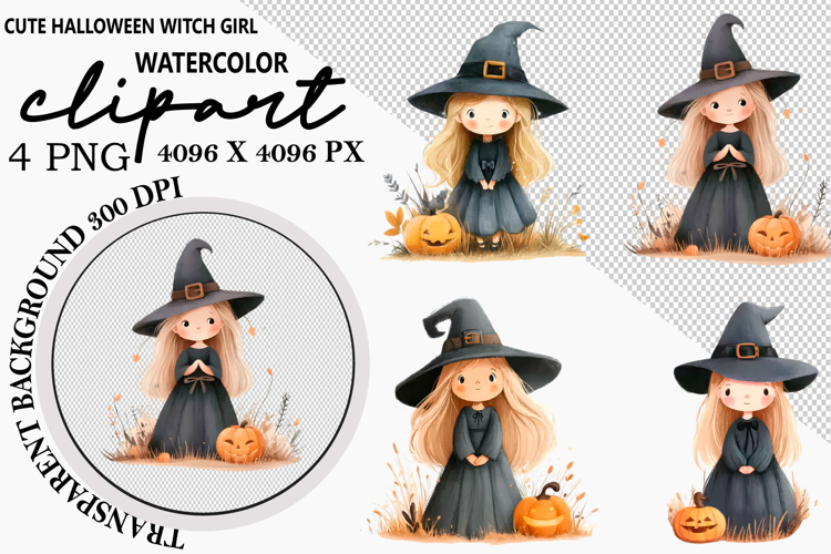 Cute Witch Clipart Image 9