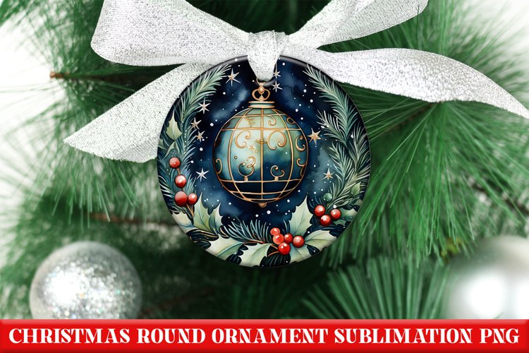 Christmas Round Ornament PNG | Christmas | Sublimation | PNG