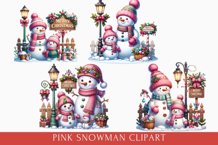 Cute Snowman Clipart Image 17
