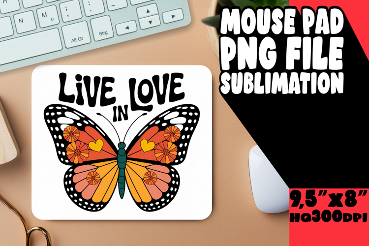 BLISSFUL mouse pad Playful Design, Butterfly