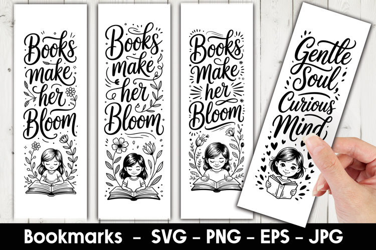 Books Bloom Bookmark Sublimation