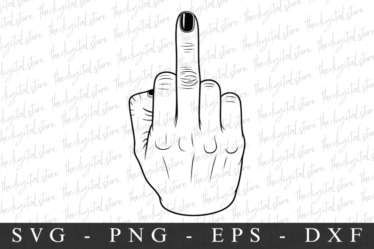 Middle Finger Svg Image 11