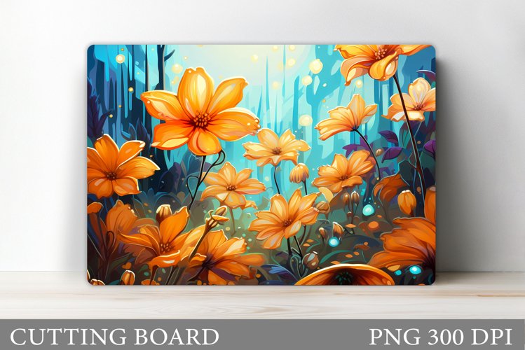 Flowers Cutting Board. Cutting Board Sublimation