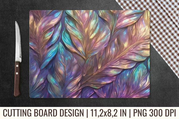 3D Leaves Cutting Board | Kitchen Glass Cutting Board