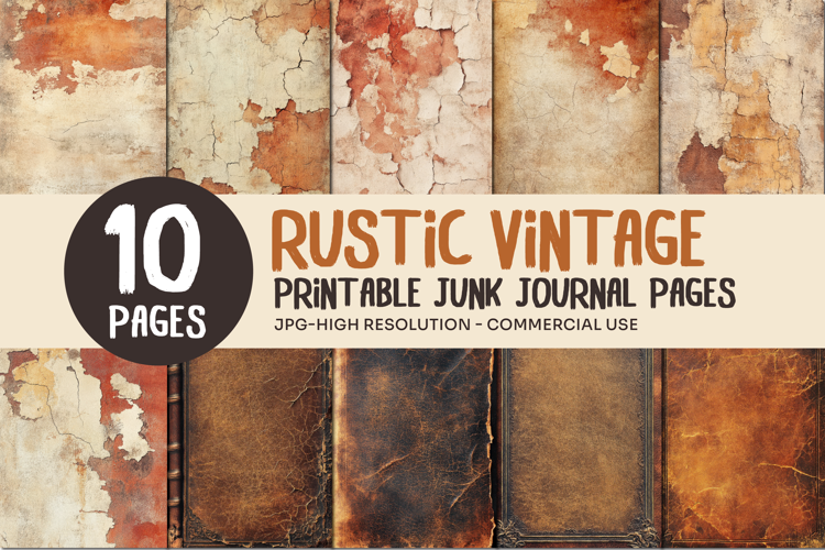 Rustic Vintage Junk Journal Pages