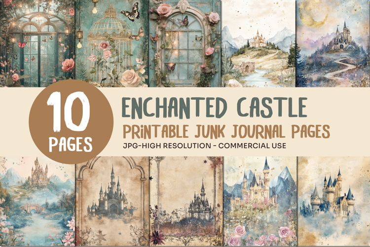 Enchanted Castle Junk Journal Pages