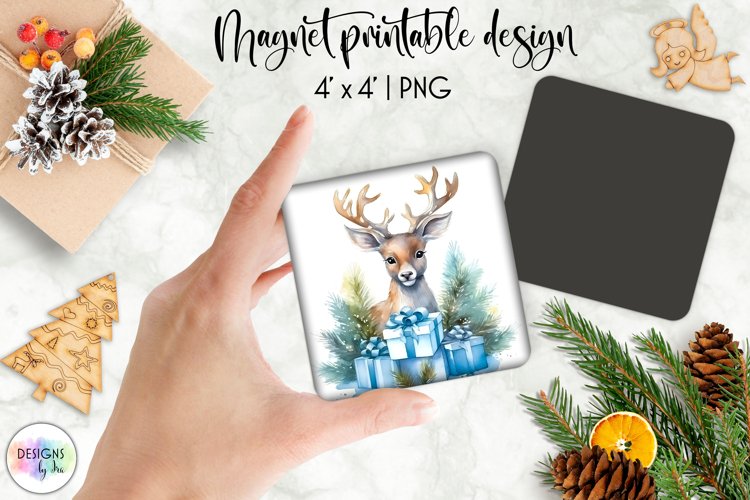 Magnet Sublimation | Watercolour Christmas Magnet
