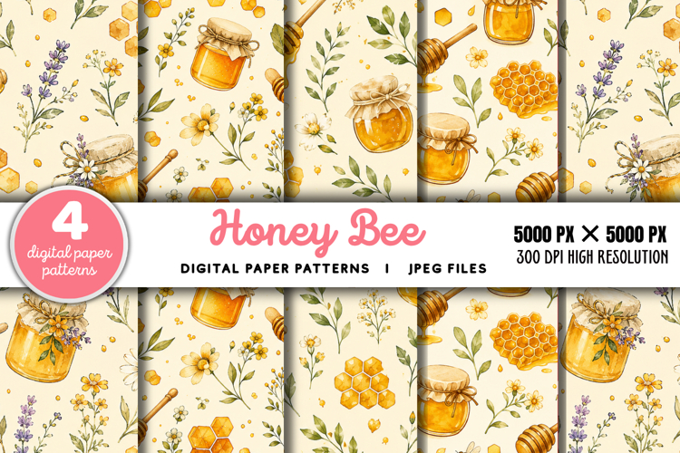 Bee Scrapbook Paper Image 23