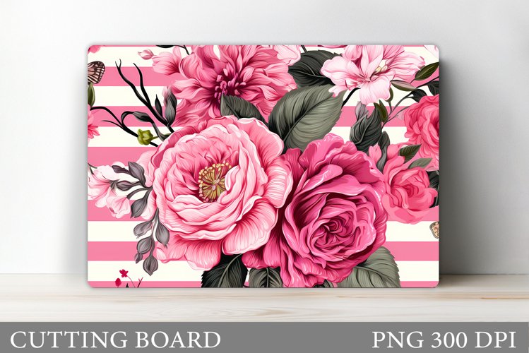 Flowers Cutting Board. Rose Kitchen Cutting Board Design
