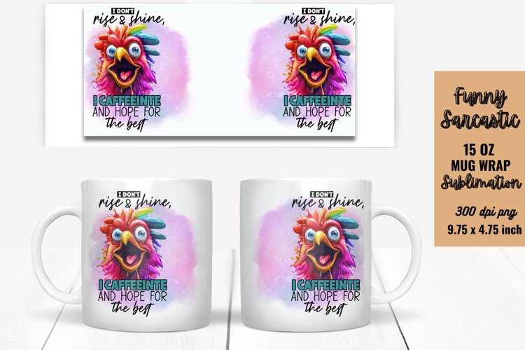 Sarcastic Mug Wrap Sublimation, Mug Wrap PNG