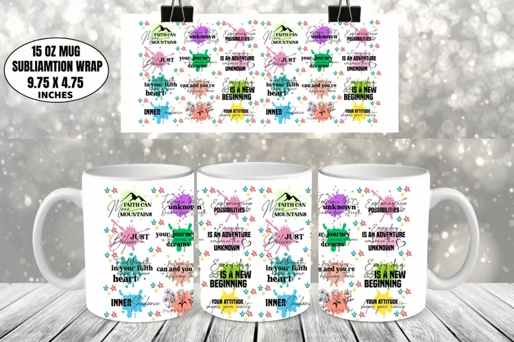 Motivational Mug Wrap Sublimation
